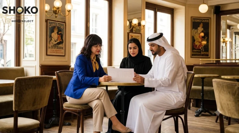 شوكو تناقش عرض شراء عقار في باريس مع زوجين خليجيين