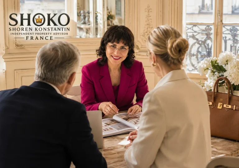 International buyer discussing how strategic mortgage financing can reduce taxable real estate wealth under France's IFI wealth tax.