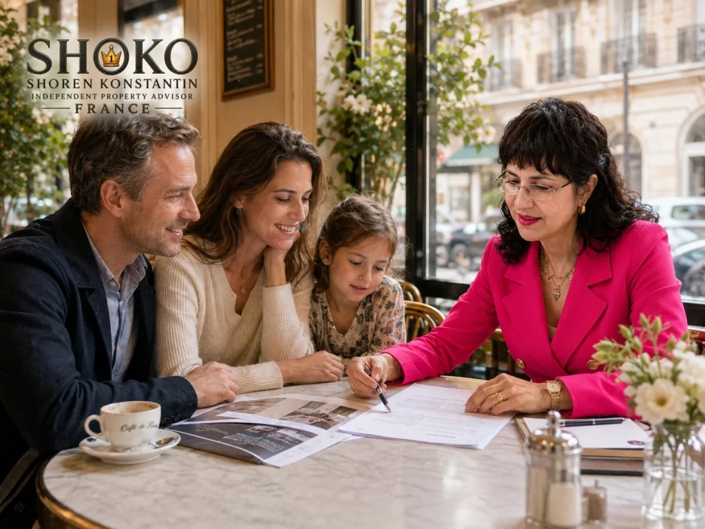 New expat completing French administrative paperwork in Paris